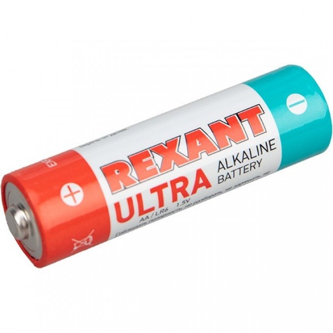 Батарейка алкалиновая REXANT УЛЬТРА AA/LR6 1,5V пальчик (2 шт./блистер) 30-1025 Батарейка алкалиновая REXANT УЛЬТРА AA/LR6 1,5V пальчик (2 шт./блистер) 30-1025