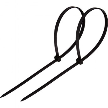 Хомут-стяжка REXANT кабельная нейлоновая 250x4.8 мм черная, 100 шт.