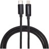Кабель REXANT Type-C – Lightning для Apple, 3А, 1 м, в черной нейлоновой оплетке, с LED дисплеем 18-7068