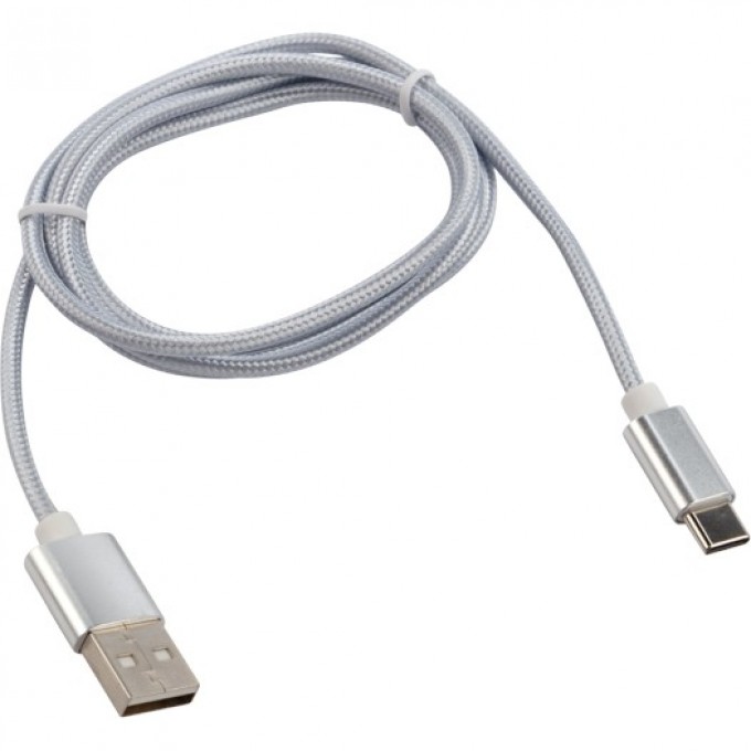 Кабель REXANT USB - Type-C 2A нейлон серебро 1 м 18-1899 Кабель REXANT USB - Type-C 2A нейлон серебро 1 м 18-1899