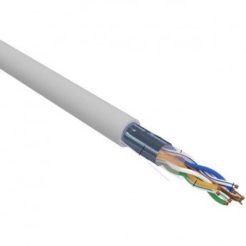 Кабель витая пара REXANT PRO F/UTP, CAT 5e, ZH нг(А)-HF, 2х2х0,52 мм, 24AWG, INDOOR, SOLID, серый, 305 м