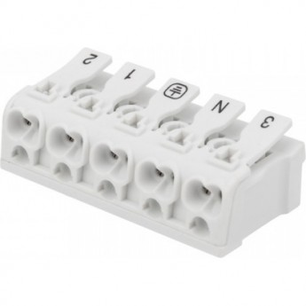 Клемма REXANT пружинная соединительная КСП 5-полюсная с монтажными ножками (50 шт./уп.) Клемма REXANT пружинная соединительная КСП 5-полюсная с монтажными ножками (50 шт./уп.)