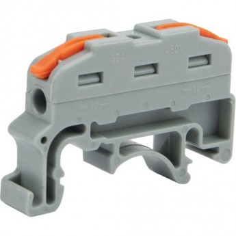 Клемма REXANT СМК 222-421D проходная 1-полюсная, с креплением на DIN-рейку (0,08-4 мм²) серая (25 шт./уп.) Клемма REXANT СМК 222-421D проходная 1-полюсная, с креплением на DIN-рейку (0,08-4 мм²) серая (25 шт./уп.)