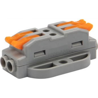 Клемма REXANT СМК 222-422P проходная 2 полюса, с монтажной площадкой (0,08-4 мм²), серая (блистер 5 шт./уп.) Клемма REXANT СМК 222-422P проходная 2 полюса, с монтажной площадкой (0,08-4 мм²), серая (блистер 5 шт./уп.)