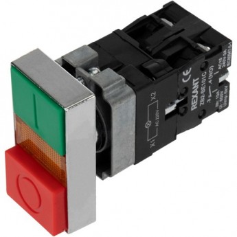 Кнопка REXANT LAY5 «I-O» прямоугольная 230 В NO+NC Кнопка REXANT LAY5 «I-O» прямоугольная 230 В NO+NC