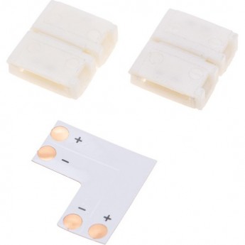 Коннектор REXANT L-образный для светодиодной ленты SMD 10мм Коннектор REXANT L-образный для светодиодной ленты SMD 10мм