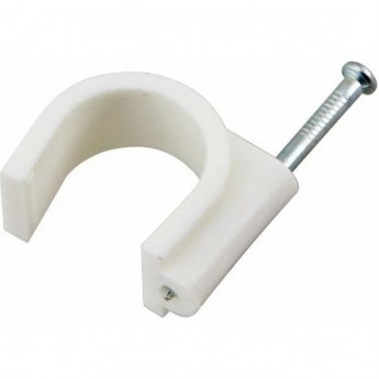 Крепеж кабеля REXANT круглый 20 мм, белый (упак. 50 шт)