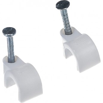 Крепеж кабеля REXANT круглый 4 мм, белый (упак. 50 шт)