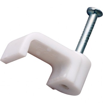 Крепеж кабеля REXANT плоский 4 х 2 мм, белый (упак. 50 шт)