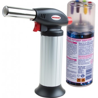 Набор горелка газовая заправляемая REXANT GT-25 + газ