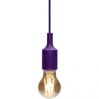 Патрон E27 REXANT силиконовый со шнуром 1 м фиолетовый