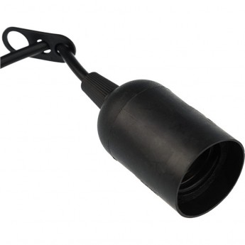 Патрон подвесной REXANT с клеммной колодкой E27 черный, с этикеткой, индивидуальный пакет