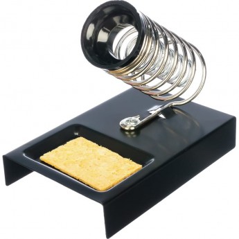 Подставка под паяльник REXANT, металл, ниша квадратная, губка