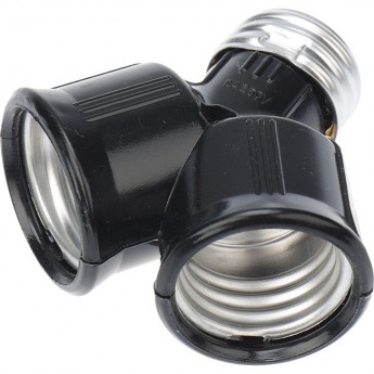 Разветвитель цокольный REXANT Е27-2хЕ27 черный Разветвитель цокольный REXANT Е27-2хЕ27 черный