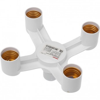 Разветвитель цокольный REXANT Е27-4хЕ27 цвет белый Разветвитель цокольный REXANT Е27-4хЕ27 цвет белый