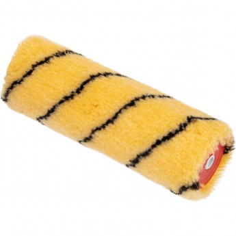 Ролик сменный REXANT полиакрил желтый с черной полосой, ворс 11 мм Ролик сменный REXANT полиакрил желтый с черной полосой, ворс 11 мм