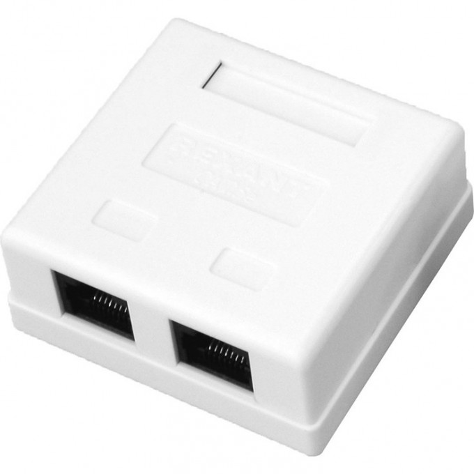 Розетка компьютерная REXANT RJ-45 (8P8C) внешняя 2-порта неэкранированная, категория 5e 03-0151 Розетка компьютерная REXANT RJ-45 (8P8C) внешняя 2-порта неэкранированная, категория 5e 03-0151