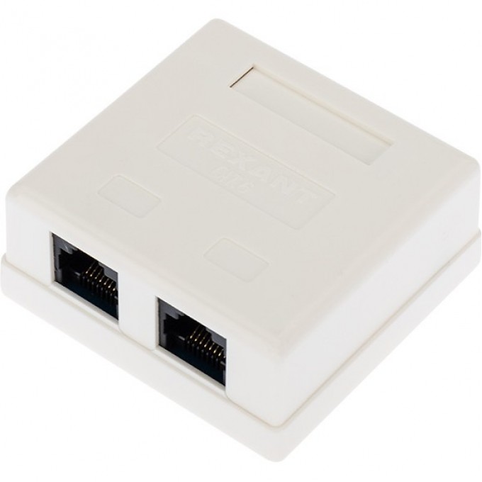 Розетка компьютерная REXANT RJ-45 (8P8C) внешняя 2-порта неэкранированная, категория 6 03-0136 Розетка компьютерная REXANT RJ-45 (8P8C) внешняя 2-порта неэкранированная, категория 6 03-0136