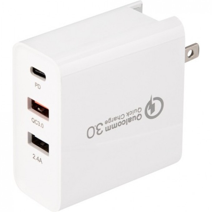 Сетевое зарядное устройство для iPhone/iPad REXANT 2xUSB+USB Type-С, переходник + адаптер, 48W белое 18-2214 Сетевое зарядное устройство для iPhone/iPad REXANT 2xUSB+USB Type-С, переходник + адаптер, 48W белое 18-2214