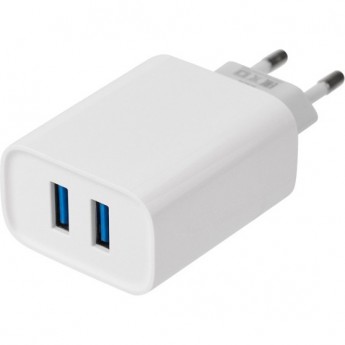 Сетевое зарядное устройство REXANT для iPhone/iPad 2 x USB, 5V, 2.4 A, белое Сетевое зарядное устройство REXANT для iPhone/iPad 2 x USB, 5V, 2.4 A, белое