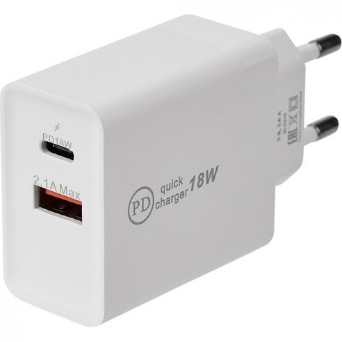 Сетевое зарядное устройство REXANT для iPhone/iPad Type-C + USB 3.0 с Quick charge, белое 16-0278 Сетевое зарядное устройство REXANT для iPhone/iPad Type-C + USB 3.0 с Quick charge, белое 16-0278