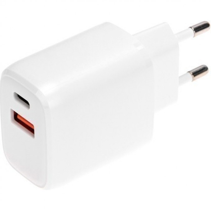 Сетевое зарядное устройство REXANT USB QC (20W) + Type C PD (20W), белое 18-2225 Сетевое зарядное устройство REXANT USB QC (20W) + Type C PD (20W), белое 18-2225
