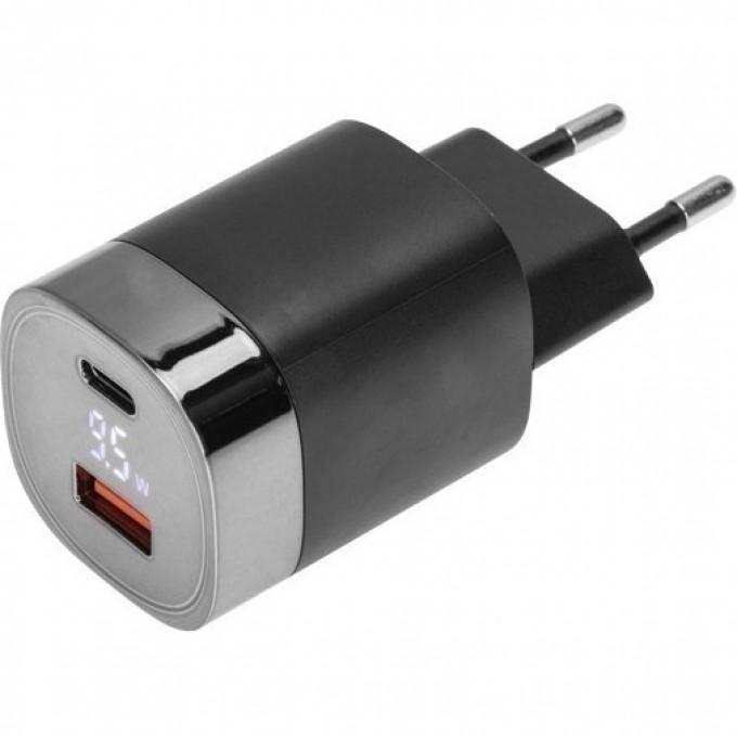 Сетевое зарядное устройство REXANT USB QC (30W) + Type C PD (33W), с дисплеем 18-2224 Сетевое зарядное устройство REXANT USB QC (30W) + Type C PD (33W), с дисплеем 18-2224