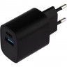Сетевое зарядное устройство REXANT USB + Type-C 5V 2.4 A черное 16-0297