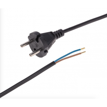 Шнур электрический REXANT с вилкой ПВС 2х0,75 мм² 5м, черный