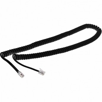 Шнур телефонный REXANT витой трубочный RJ-10(4P-4C) 4 м черный