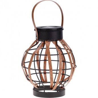 Светильник садовый REXANT БАЛИ БАМБУК, 18 см, 3000К, встроенный аккумулятор, солнечная панель