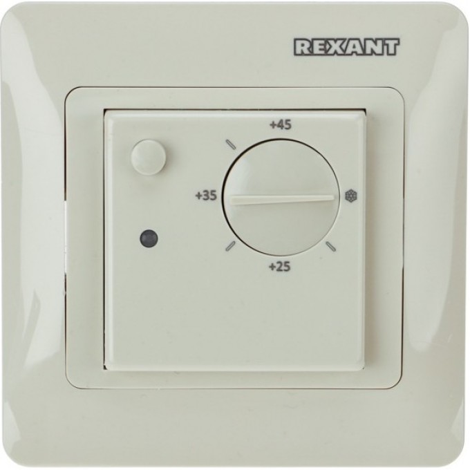 Терморегулятор механический REXANT RX-308G бежевый (совместим с Schneider серии Glossa) 51-0826 Терморегулятор механический REXANT RX-308G бежевый (совместим с Schneider серии Glossa) 51-0826