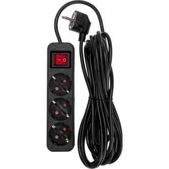 Удлинитель REXANT STANDARD 3 гнезда, 5м, 3х1,0мм², с/з, с выключателем, черный Удлинитель REXANT STANDARD 3 гнезда, 5м, 3х1,0мм², с/з, с выключателем, черный