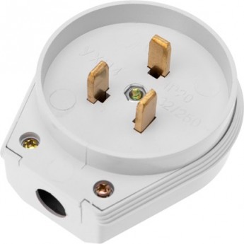 Вилка ВШ для электрической плиты REXANT 32 А 250 В белая