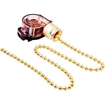 Выключатель для настенного светильника REXANT с цепочкой 270 мм «Gold»